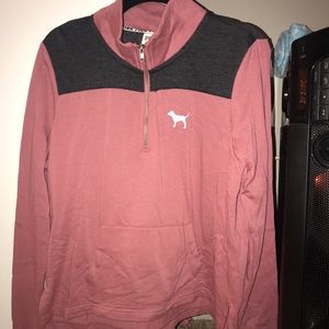 Pink quarter zip
